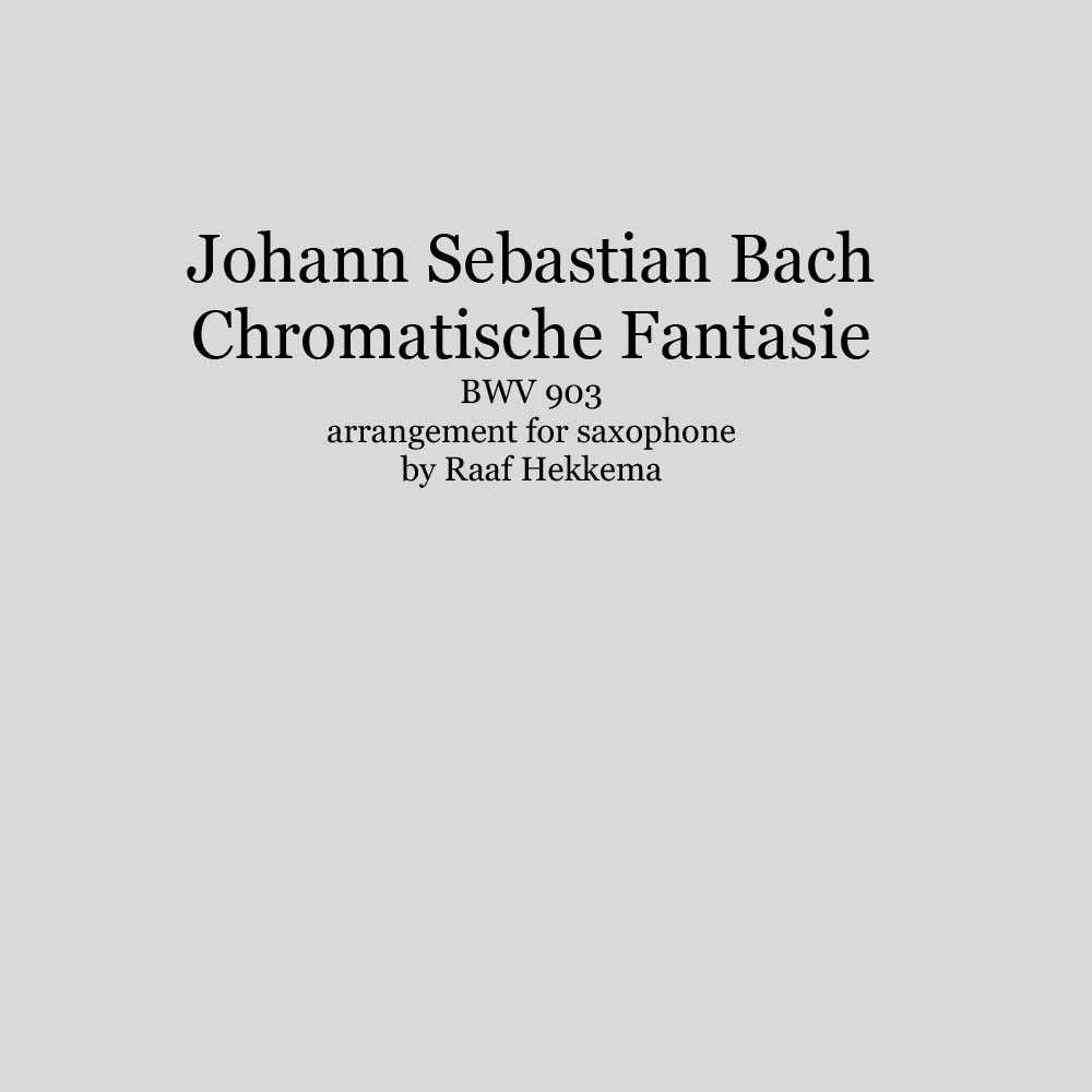 Bach - Chromatische Fantasie BWV 903