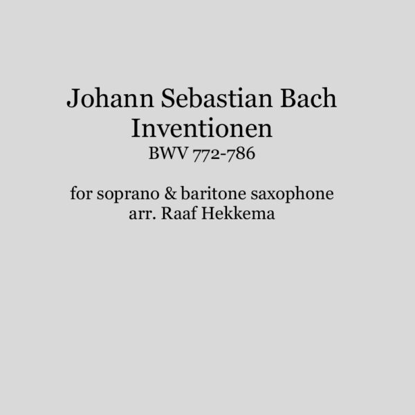 Bach - Inventionen BWV 772-786