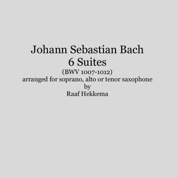 Bach - Suites BWV 1007-1012