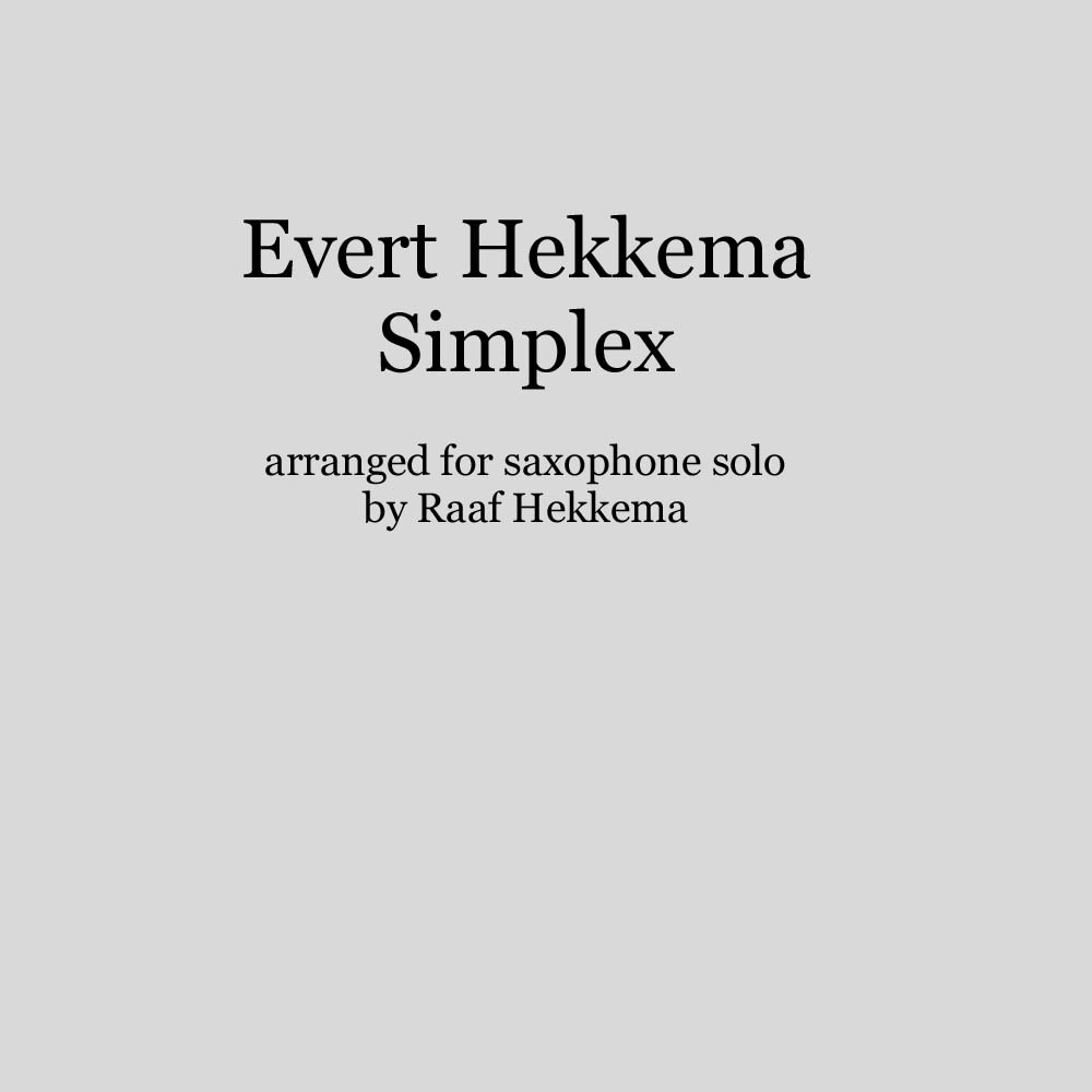 Evert Hekkema - Simplex